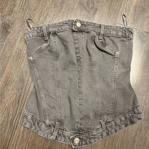 Zara Denim Corset Top